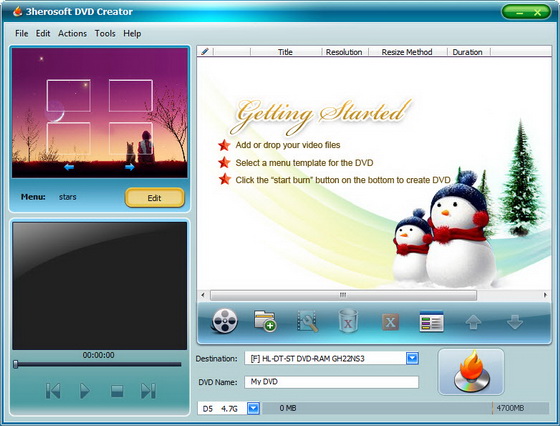 3herosoft DVD Creator 4.1.3 Build 0719