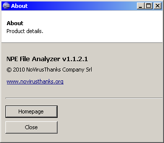 About NPE File Analyzer