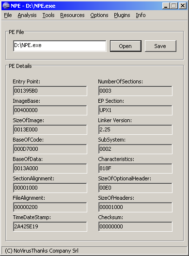 NPE File Analyzer