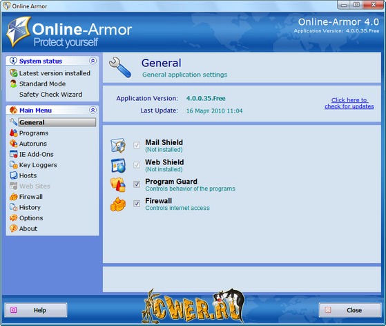 Online Armor Free 4.0.0.35