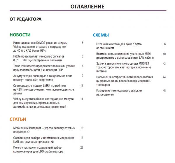 содержание журнала Радиолоцман 6  2011