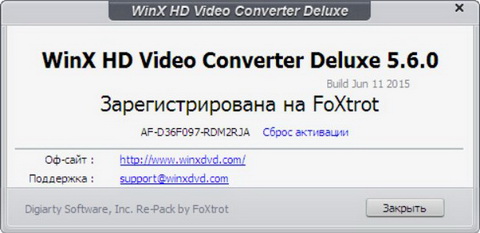 WinX HD Video Converter Deluxe