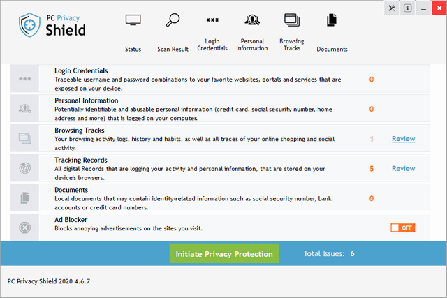 ShieldApps PC Privacy Shield 2020 v4.6.7