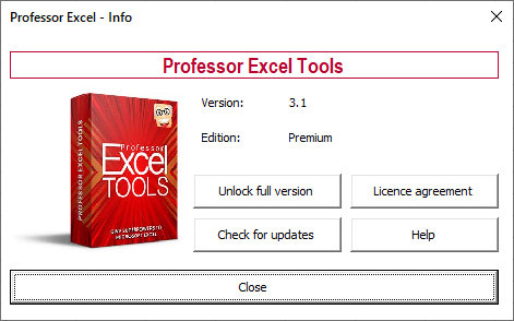 Professor Excel Tools 3.1 Premium