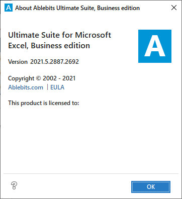 Ablebits Ultimate Suite for Excel Business Edition 2021.5.2887.2692