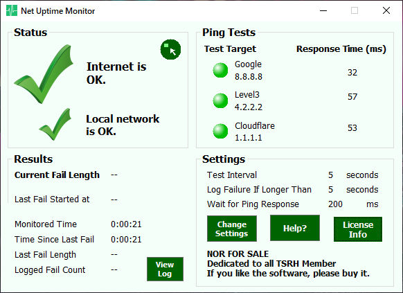 Net Uptime Monitor