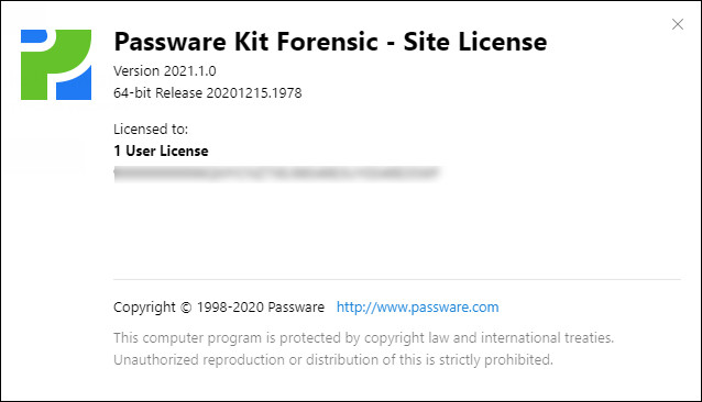 Portable Passware Kit Forensic 2021.1.0