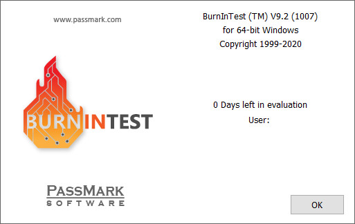 PassMark BurnInTest Pro 9.2 Build 1007