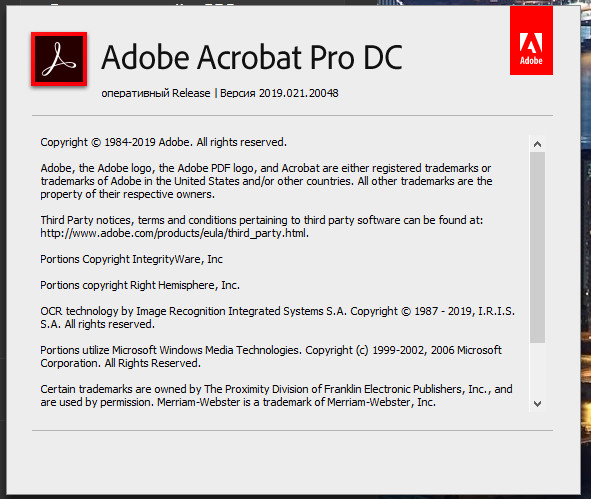 Adobe Acrobat Pro DC 2019.021.20048