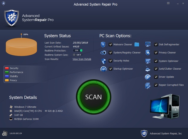 Advanced System Repair Pro 1.6.0.0.18.3.24