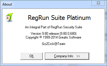 RegRun Security Suite Platinum 9.80.0.680