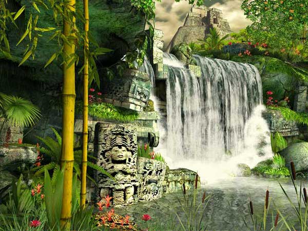 Mayan Waterfall 3D Screensaver