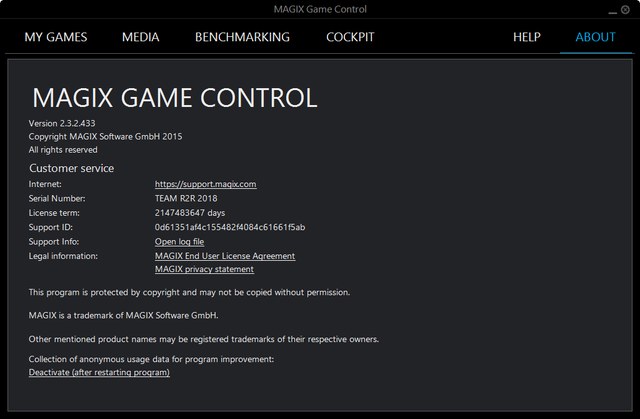 MAGIX Game Control