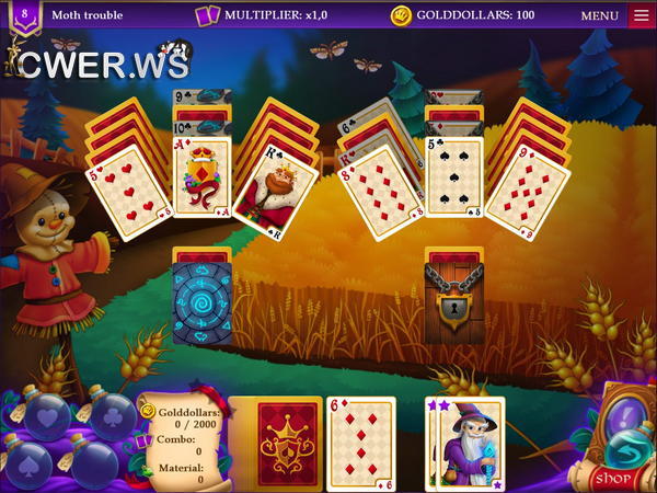 скриншот игры Wizard's Quest Solitaire