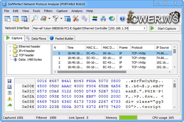 SoftPerfect Network Protocol Analyzer 2