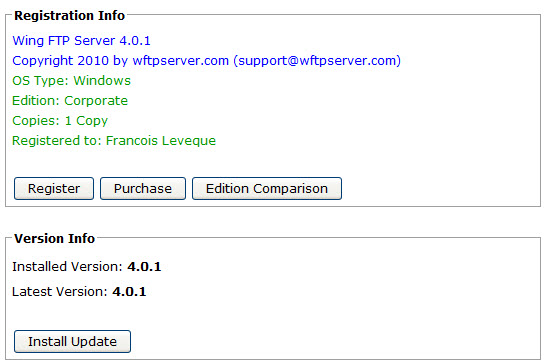 Wing FTP Server Corporate Edition 4.0.1